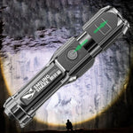 lampe torche rechargeable led puissante 5w 350 lumens réglable 200 500mètres moderne