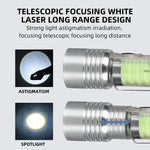 lampe torche rechargeable uv argent vert rayures verticales lumiere intense réglable modernisée compacte