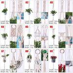support plante suspendue macramé blanc cassé artisanal anneau métallique pot plante balcon jardinintérieur