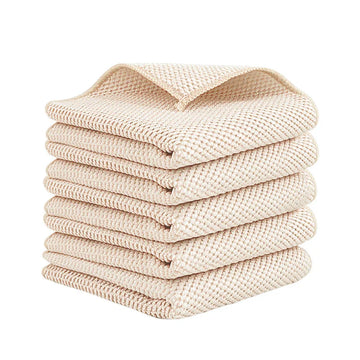 serviette cuisine microfibre beige rose gris moderne crochet absorbante respectueux environnement pack 10pcs