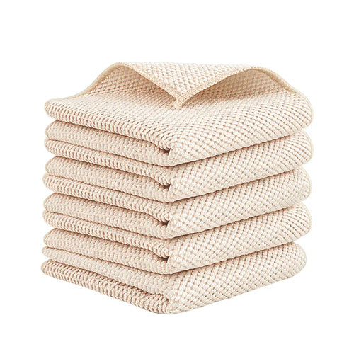 serviette cuisine microfibre beige rose gris moderne crochet absorbante respectueux environnement pack 10pcs