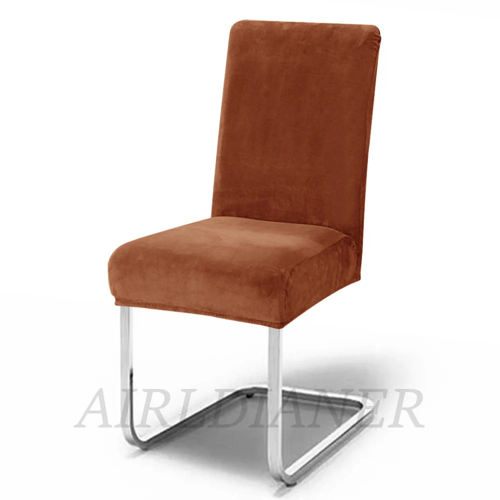housse chaise velours doux beige moderne poignées serrage extérieur mariage banquet