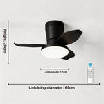 ventilateur moderne noir bois foncé simple silencieux led controle mural traditionnel garantie