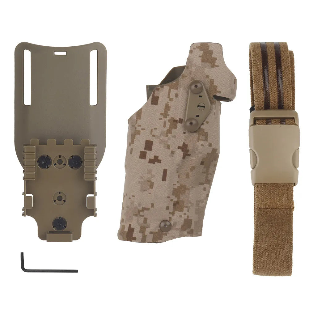holster glock 17 19 lampe torch multicam camouflage noir mat vert ranger