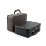 boîte bijoux simili cuir marron vintage poignée velours noir marron storage box trousse bijoux