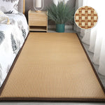 tapis sol rectangulaire tissé beige marron moderne rustique chambre salon maison
