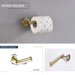 porte papier moderne acier inoxydable texture brossée noir blanc cuivre vis instructions minimaliste