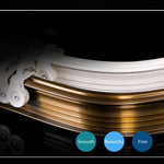 rideau rail courbé flexible blanc moderne rainures horizontales roulettes support mural