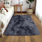 tapis noir peluche épaisse moderne résistant décoloration usage intérieur extérieur doux confortable sans peluches