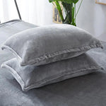 taies d'oreiller velours violet marron bleu rose gris 300 fils 48x74cm moderne respectueux environnement