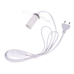 support ampoule suspendu blanc rond moderne clips ampoule E14 câble prise EU interrupteur