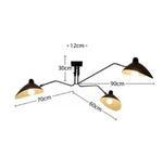 luminaire industriel suspension murale moderne abatjour opaque couleur noir argent doré