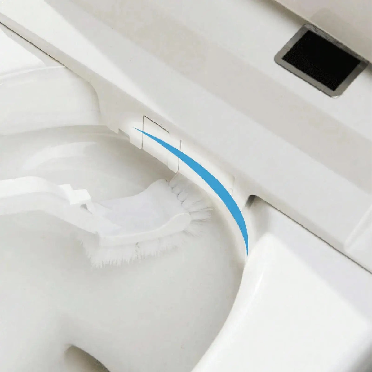 poubelle moderne salle bain brosse wc blanc déchets respectueux environnement