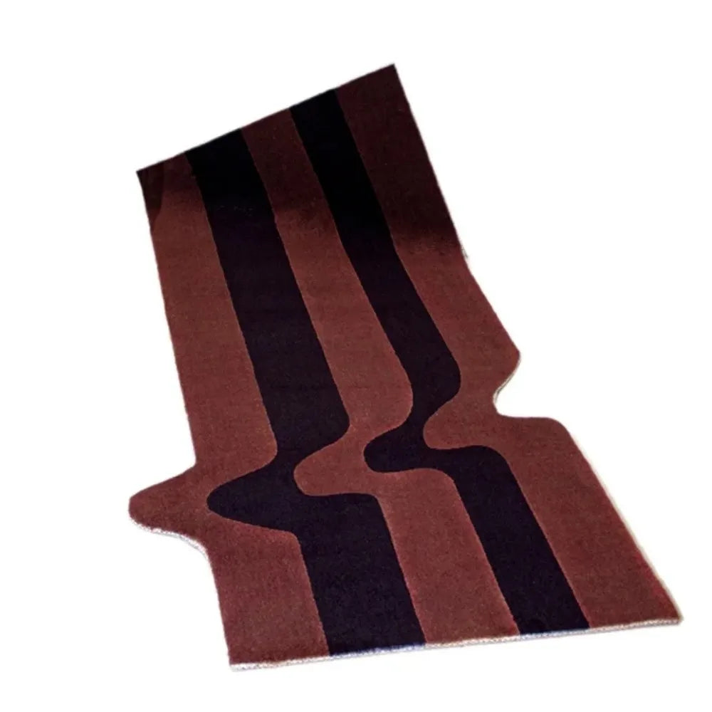 tapis vert foncé rayures horizontales velours moderne antidérapant imperméable chambre salon