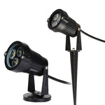 projecteur led extérieur ip66 noir moderne piquet base rotative câble connecteurs jardin opaque