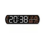 horloge numérique moderne écran led noir vert blanc réglable calendrier double alarme compteur