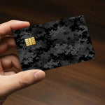 cartes bancaires personnalisées camouflage adhésif noir gris rose vert bleu moderne stickers