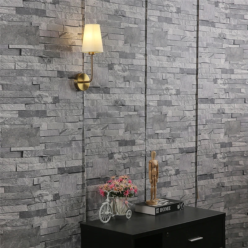 Lampe murale moderne or abat jour conique éclairage quotidien led minimaliste