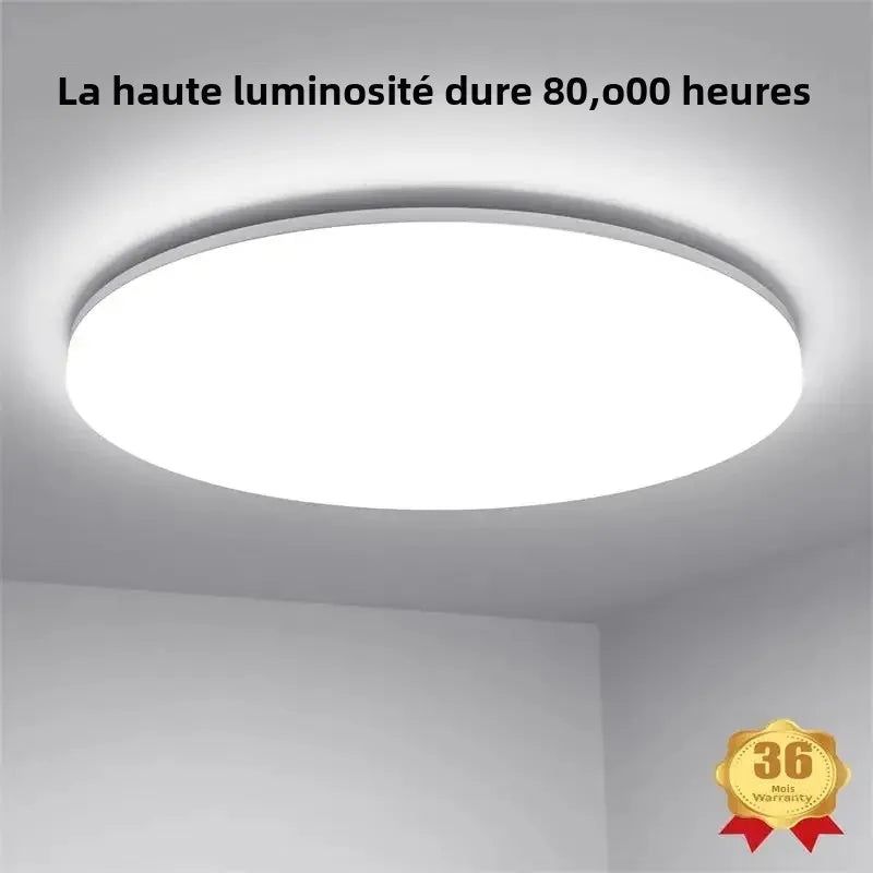 plafonnier led blanc rond ultra fin moderne luminaire cuisine chambre salon intérieur