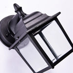 lampe murale noire classique verre trempé transparent éclairage industriel fixe led 85265v hydrofuge