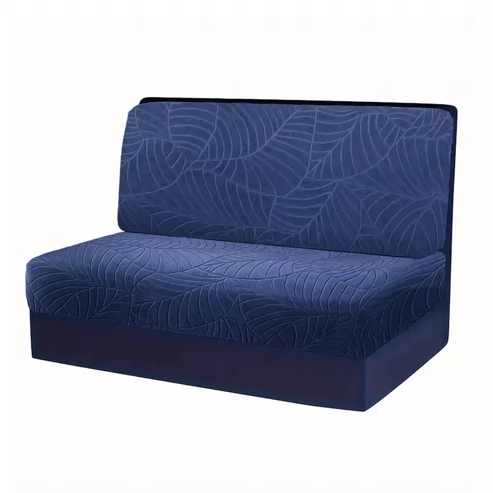 coussins canapé coton jacquard feuilles stylisées moderne gris clair marron foncé beige clair printemps
