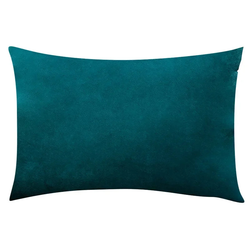 coussin carré velours bleu moderne 45x45cm décoration sofa lit voiture