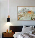 Lampe suspendue noire minimaliste pour décoration intérieure contemporaine