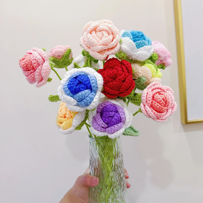 décoration intérieure bouquet roses violet rose blanc rouge jaune bleu artisanal