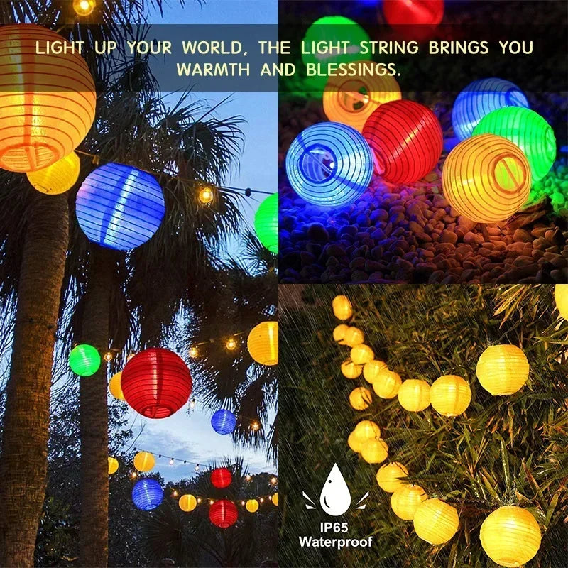 guirlande lumineuse solaire extérieure multicolore effet feuille sapin modes automatiques noël mariage festivités jardin