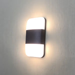 applique murale led moderne résistante humidité blanc noir adhésive éclairage intérieur extérieur 14w