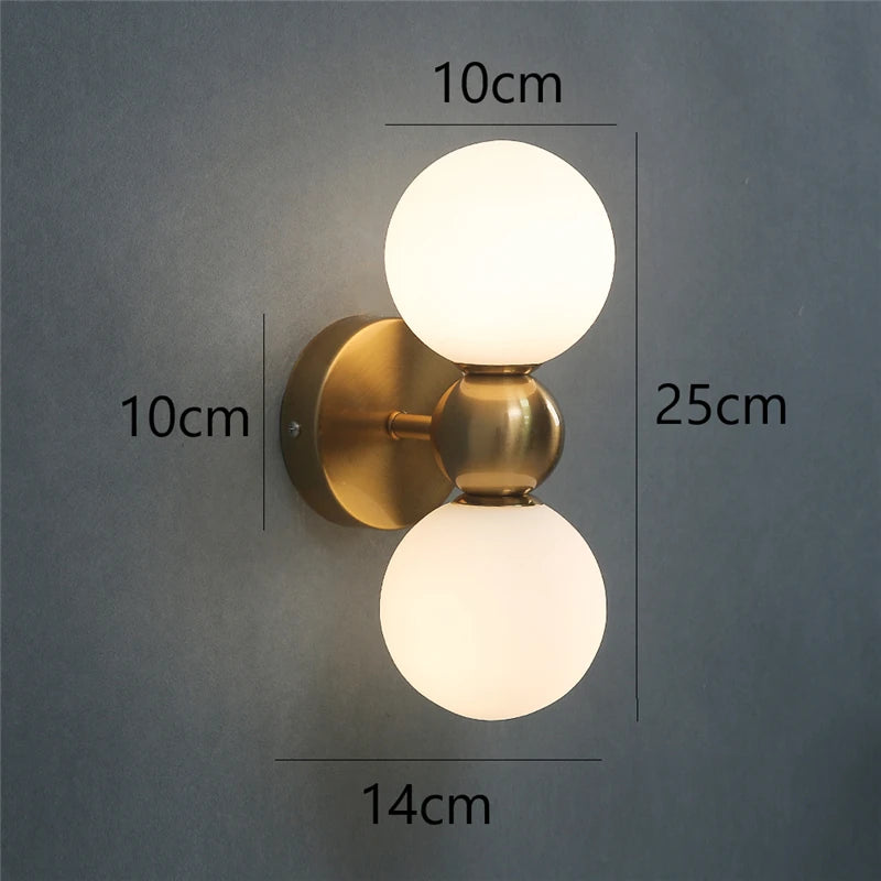 lampes murales modernes globes translucides or blanc bleu jaune gris marron minimaliste fixées mur