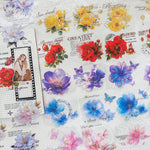 autocollants fleurs papillons texte adhésifs scrapbooking diy fournitures romantique vintage 10 pièces