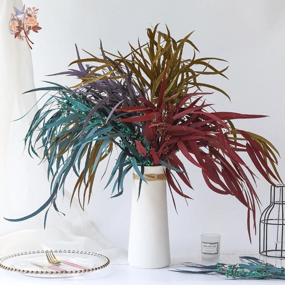bouquet feuilles eucalyptus millet naturelles décoration intérieure moderne anniversaire mariage