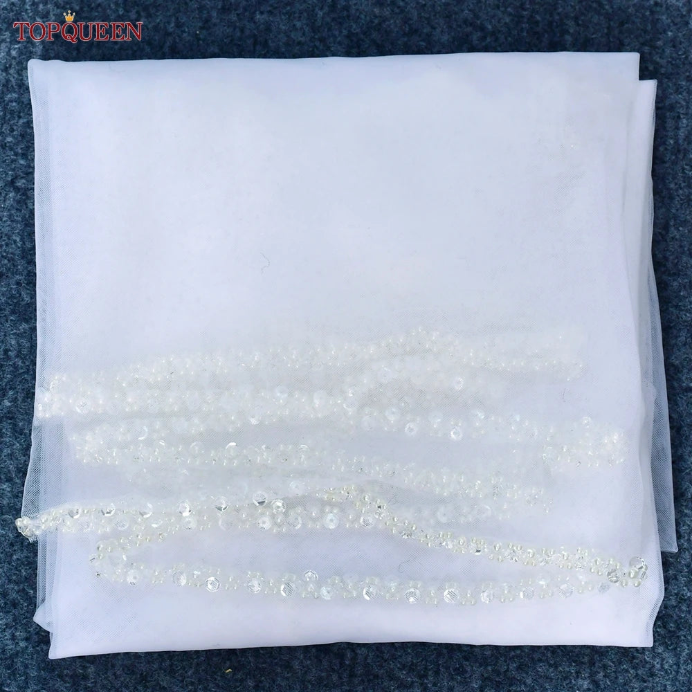 voile mariée blanc strass classique élégant bridal veil crème écru soirée