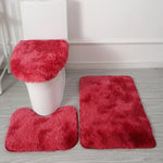 ensemble tapis salle bain pièces beige clair peluche douce antidérapant moderne absorbant