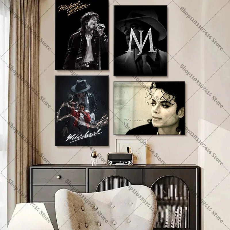 affiche murale MJ pop art photo noir blanc decoration maison 30x40cm erotique minimaliste