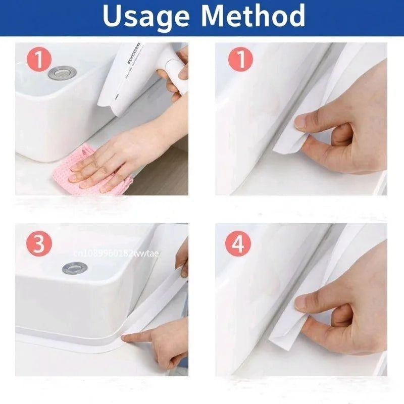 ruban adhésif blanc moderne 2m 3m rubans étanches salle bain accessoires cuisine imperméable