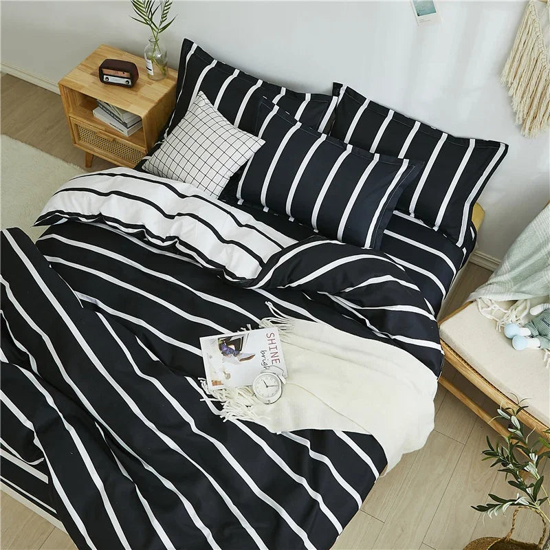 Chambre décorée avec housse de couette nordique