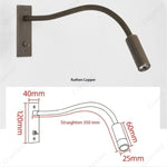 lampe chevet flexible moderne noir gris métallique angle réglable chambre étude entrée