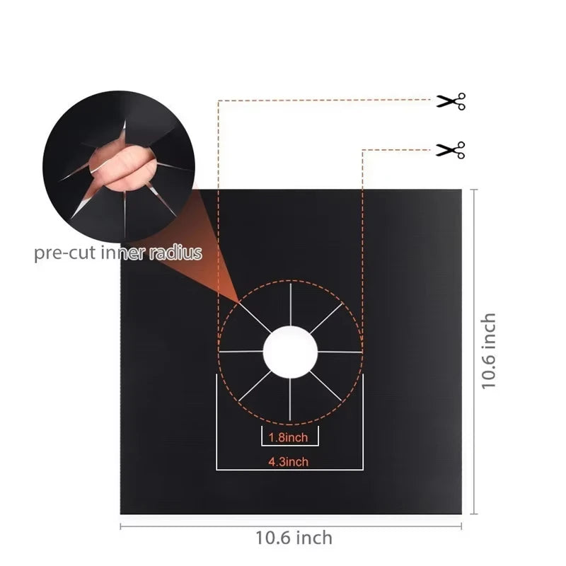 protège gaz cuisinière adhésif noir texture microfibre moderne pièce rechange respectueux environnement