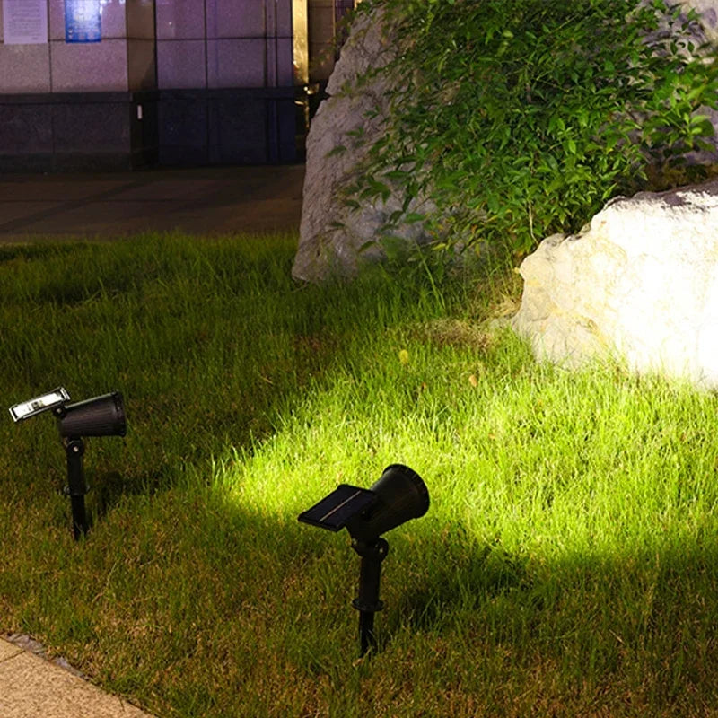 projecteur solaire led ip65 lumiere réglable moderne jardin extérieur opaque noir abs