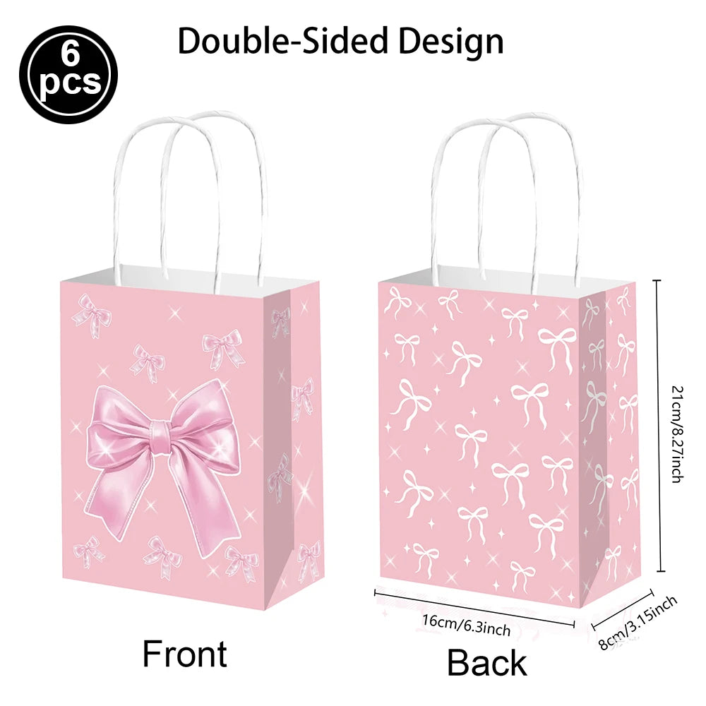 petites coupes papier rose motif rubans moderne blanc festives mariage anniversaire enfants