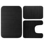 tapis bain mousse mémoire forme moderne rayures horizontales absorbant antidérapant lavable machine extra doux