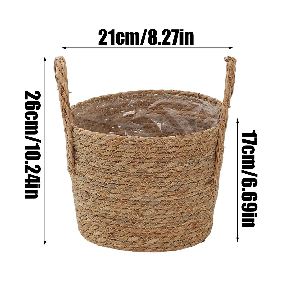 paniers plantes naturels rustiques boho chic poignées corde intérieur extérieur balcon jardin