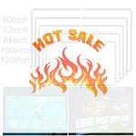 écran projection pliable blanc motif flammes 60 72 84 100 120 pouces publicitaire
