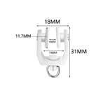 roulettes rideau blanc modernes accessoires quincaillerie maison anneaux métalliques 18mm 31mm
