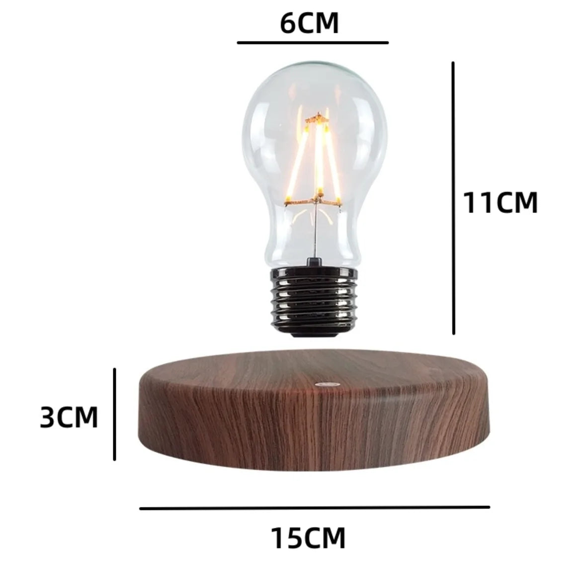 lampe led moderne minimaliste transparente verre base bois interrupteur tactile veilleuse deco