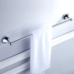 porte serviettes mural or chrome lisse brillant classique vis fixé serviette blanche