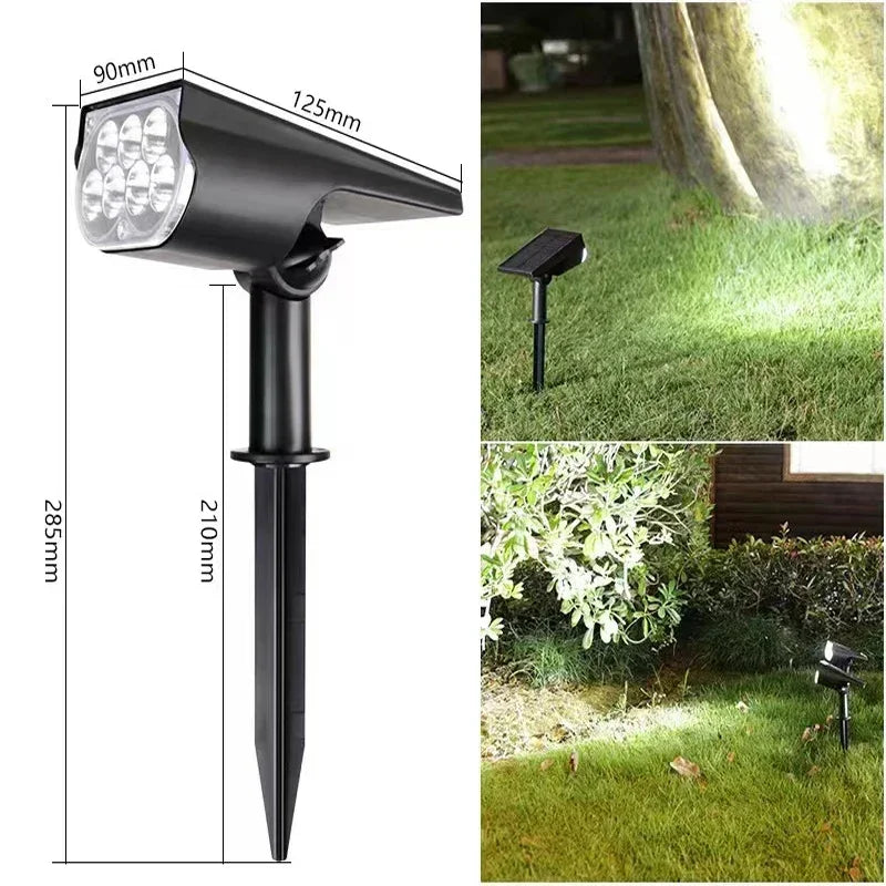 projecteur solaire led ip65 extérieur mural jardin decoration multicolore moderne