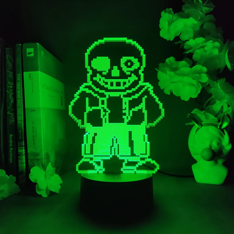 lampe led pixel art rouge vert bleu blanc anniversaire enfant veilleuse sans led rgb
